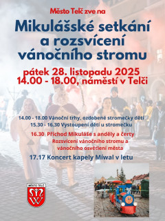 Mikulášské setkání a rozsvícení vánočního stromu